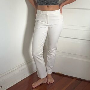 White House Black Market cream skinny trousers